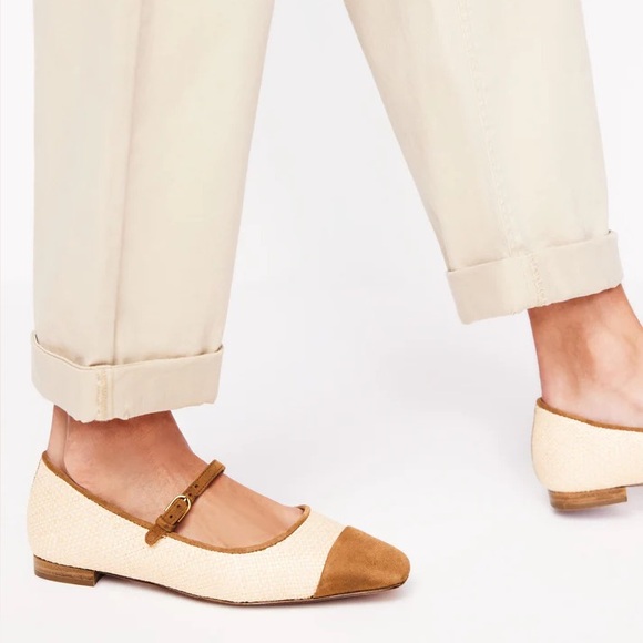Boden Shoes - Boden Penelope Mary Jane Flat Natural NEW Size 39 MSRP $165